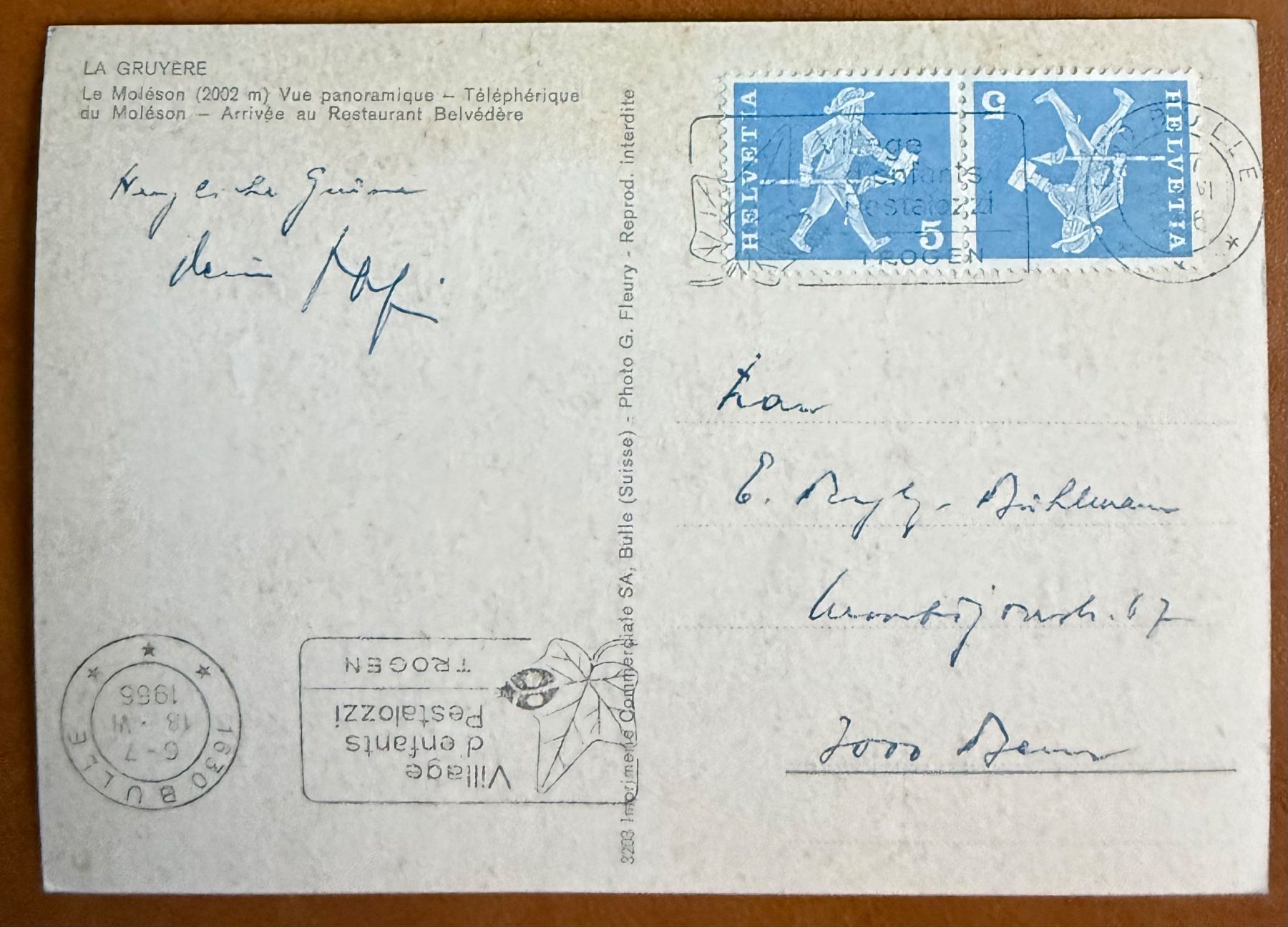 Cartoline postali: Moléson - Arrivée du Télécabine 1966 – Usato da Lutry venduto da Ediego 1