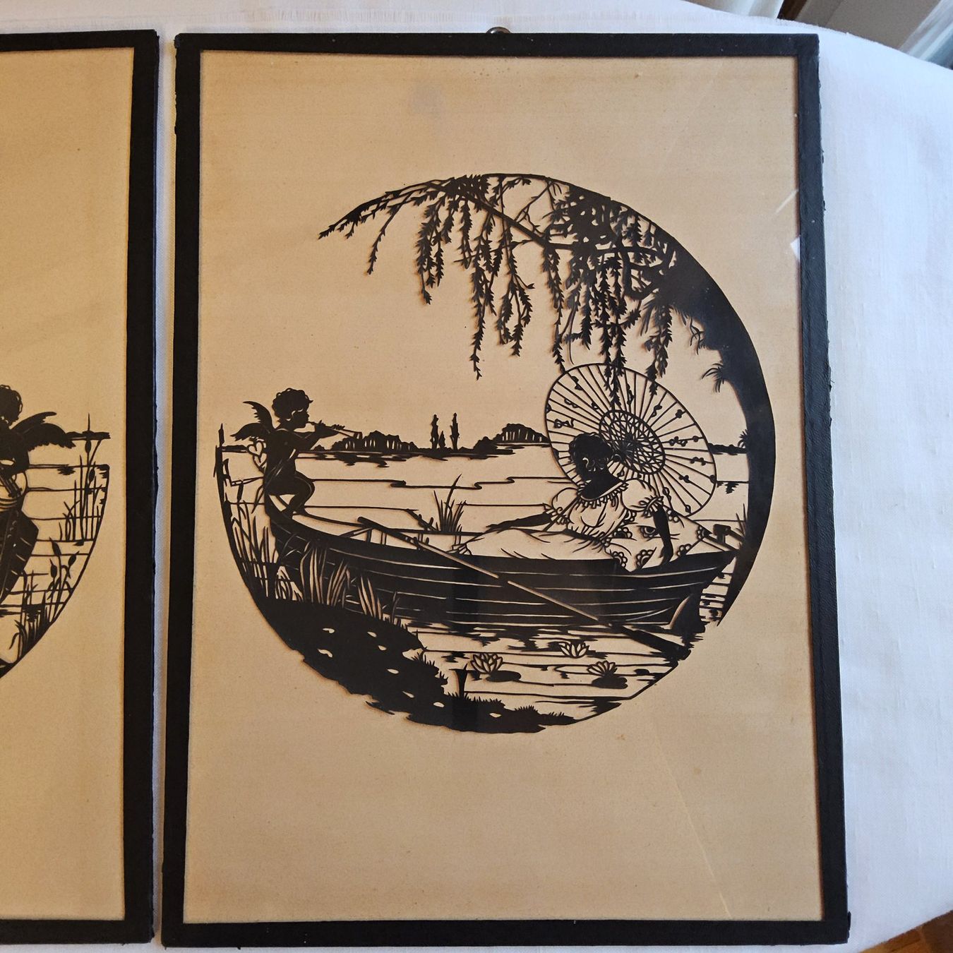 Grafiken & Lithographien: Paar romantische antike Scherenschnitte ca 1880 – Gebraucht aus Zürich von helsan 2