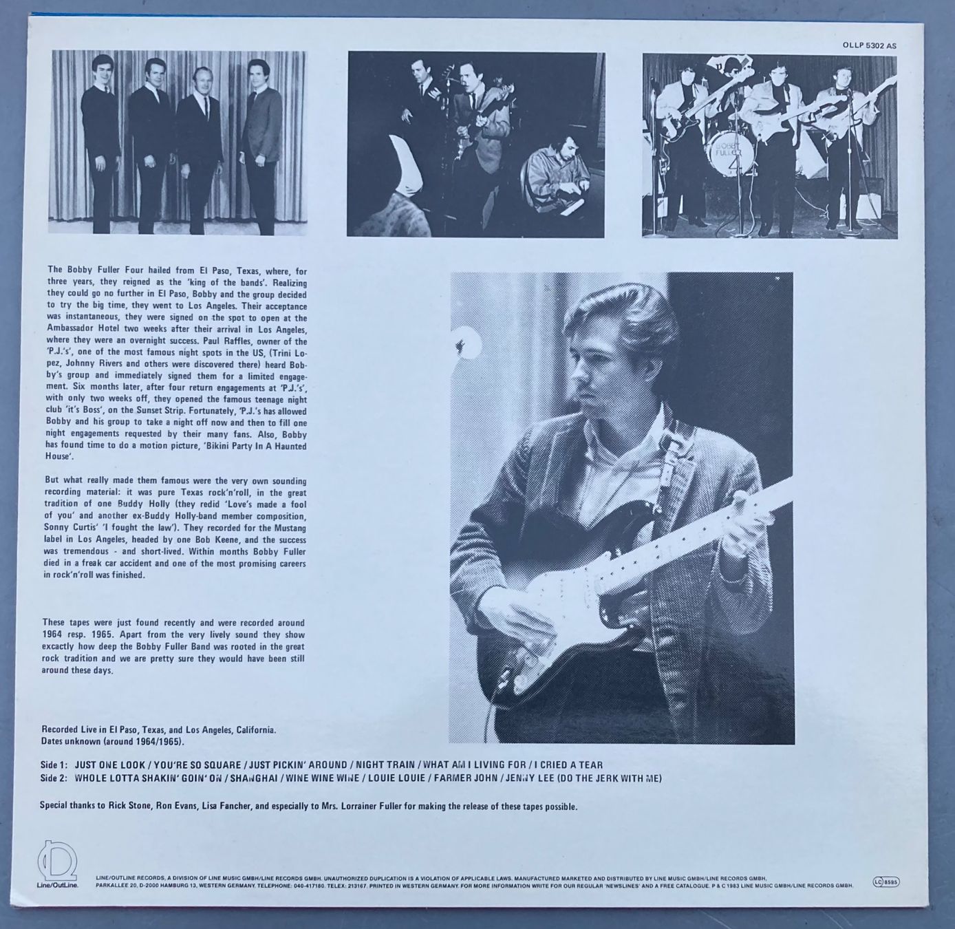 Schallplatten: THE BOBBY FULLER FOUR - LIVE ON STAGE – Gebraucht aus Poliez-Pittet von Newtown-Records 1