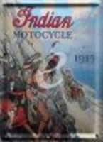 Blechshcildkarte-INDIAN MOTORCYCLE-1915