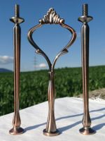 ETAGEREN  STANGENSET  KRONE  KUPFER  FÜR  3-STÖCKIGE ETAGERE