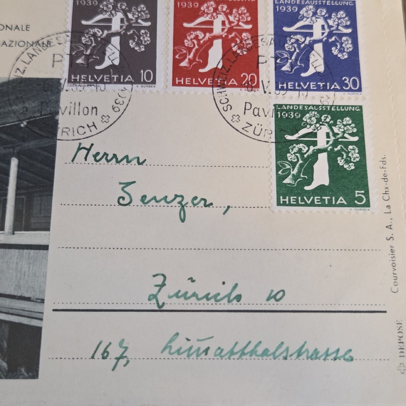 Alle Briefmarken: Alte Ansichtskarte Zürich Landesausstellung 1939, Top! – Gebraucht aus Stans von Ducati16 3