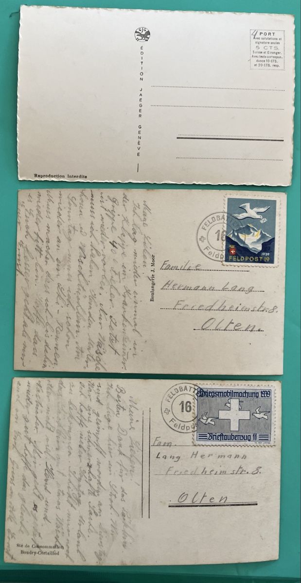 Cartes postales: 3 Ansichtskarten Bôle mit Feldpost 1939 und 1938 – D'occasion à Bauma par Baumer71 1