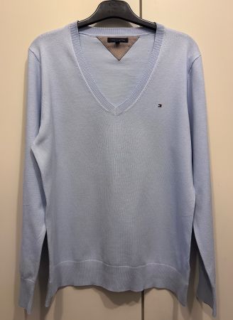 Pullover femme TOMMY HILFIGER, bleu ciel, taille XL