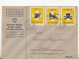 Leichte Truppen Wi 7 +13 + 14 auf Brief