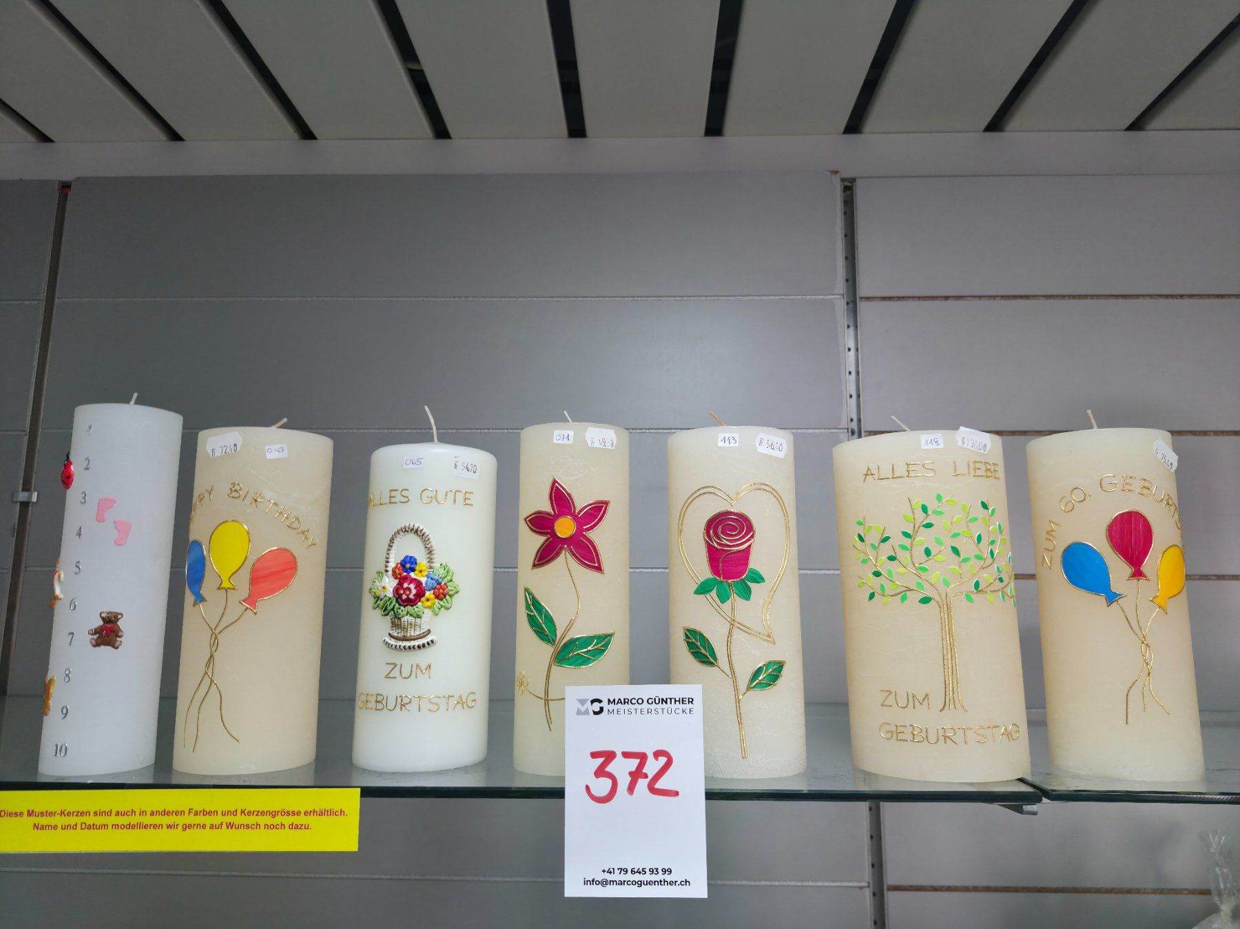 Candele: 372 Posten Kerzen handbemalt aus Liquidation – Nuovo (secondo la descrizione) da Derendingen venduto da Meisterstuecke 1
