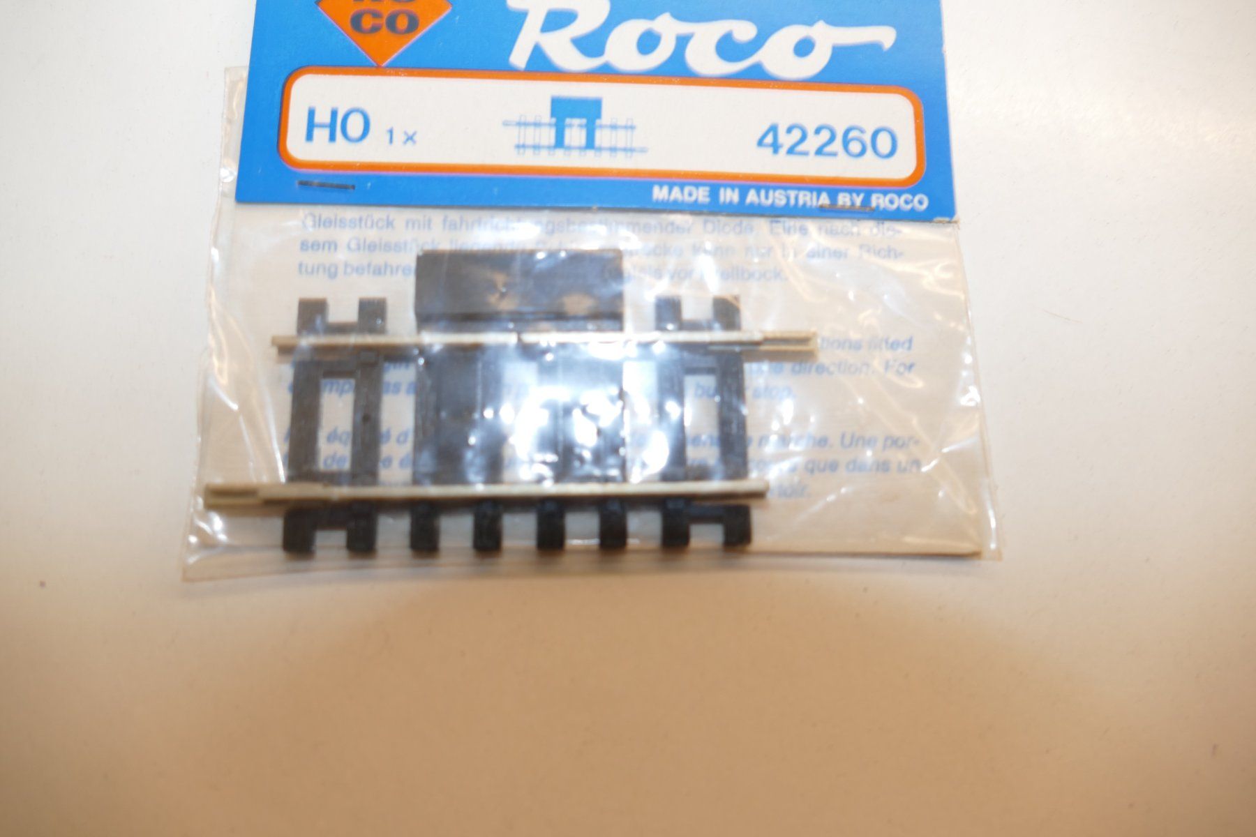 Roco Modellini di ferrovie: Roco H0: Unterbrechergleis mit Diode – Nuovo e nell'imballaggio originale da Niederhasli venduto da rail-duerst 1