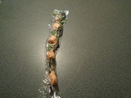 Stirnband Blumen, lachsfarbig/klein