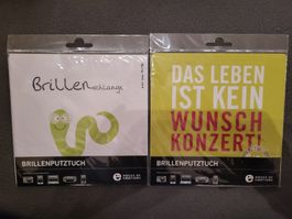 2 lustige Brillenputztücher