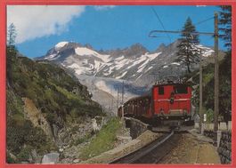 FOB - Furka-Oberalp-Bahn bei Gletsch Rhonegletscher ca. 1970