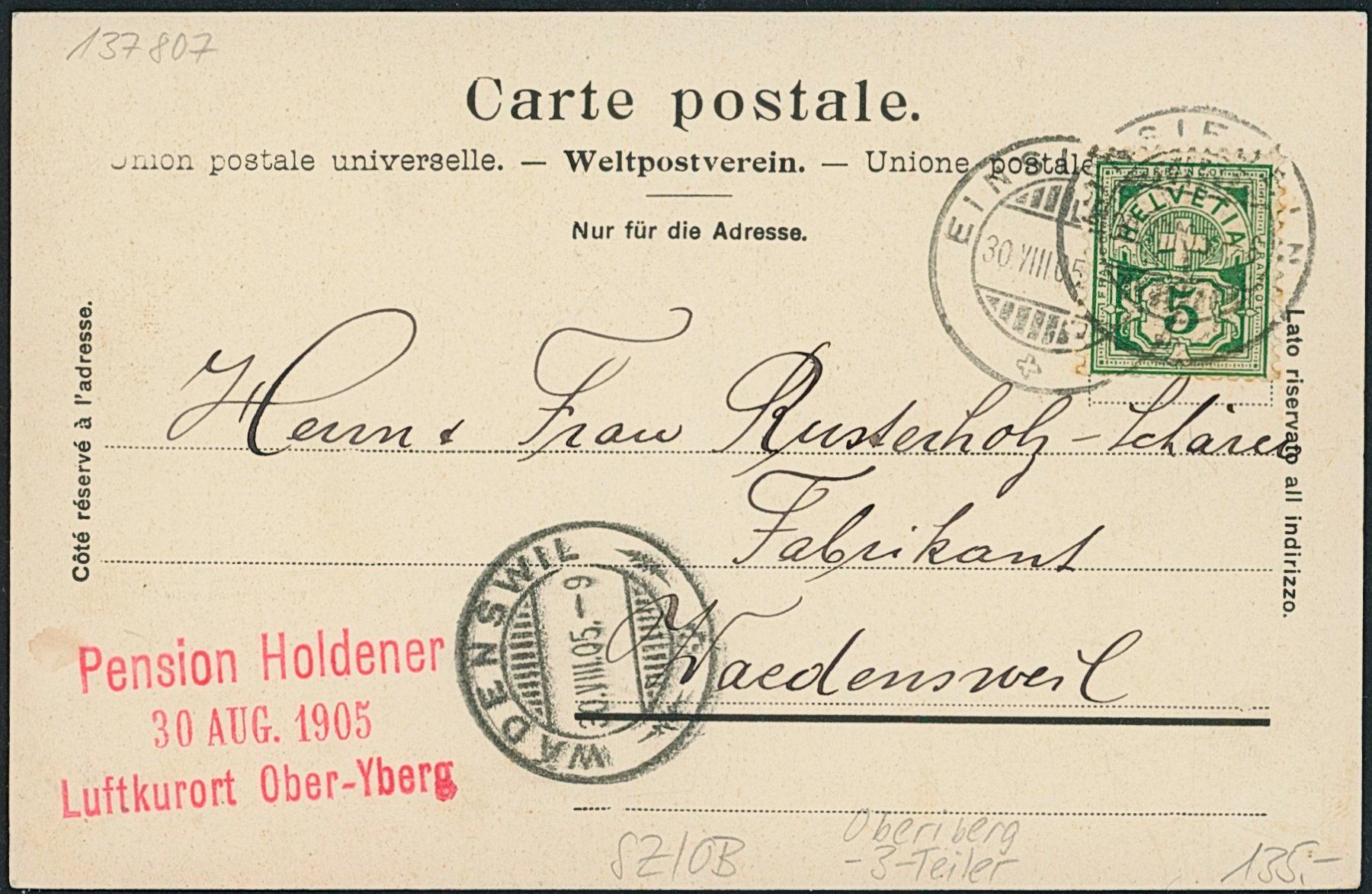Cartoline postali: SZ Oberiberg – Usato da Schindellegi venduto da dolpitz 1