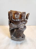 Handgeschnitzter Ritualbehälter aus Horn verm. Indonesien