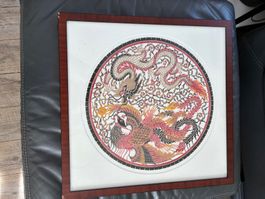 Asiatische Wanddeko mit Drachen und Phönix, Top Zustand