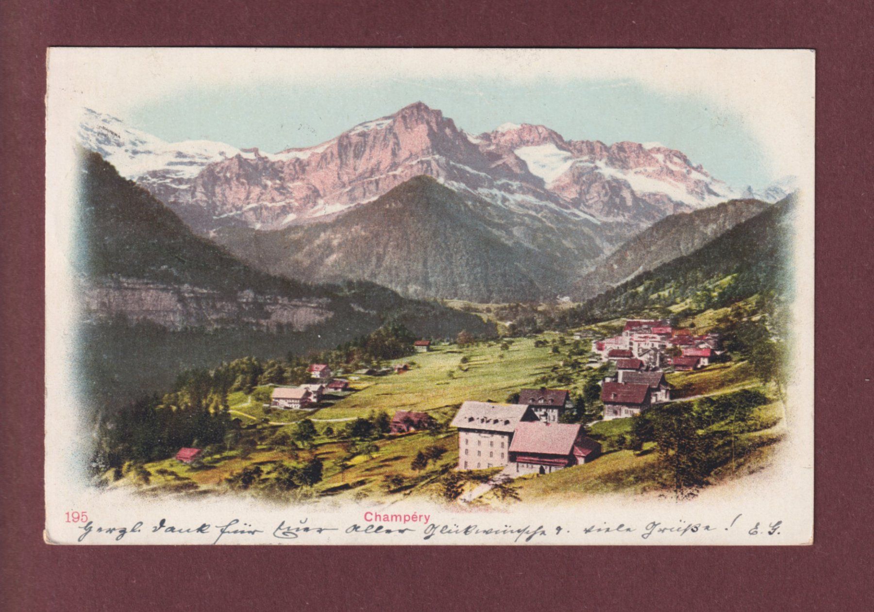Ansichtskarten: CHAMPERY - 1903 – Gebraucht aus Pully von nicecards