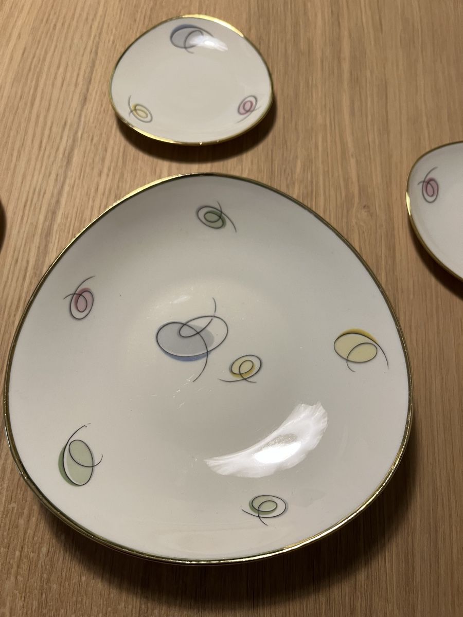 Set di piatti: Original 50er Jahre Apéro- / Tee-Teller Set – Usato da Arboldswil venduto da Sonnenelfe