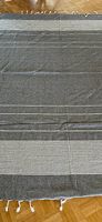 Strandtuch gross 2 x 2.3o m grau weiss