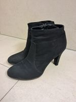 schwarze Stiefelette aus Samt Gr. 40