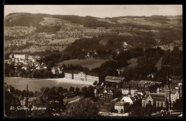 AK St. Gallen, Kaserne und Umgebung aus der Vogelschau