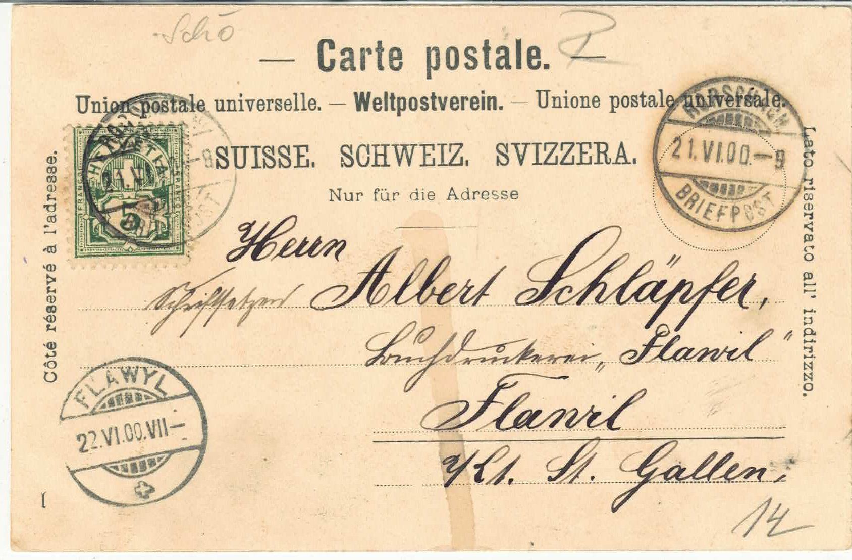 Cartoline postali: Gruss aus Rorschach - Generalansicht – Usato da Ettingen venduto da Kartenplanet 1