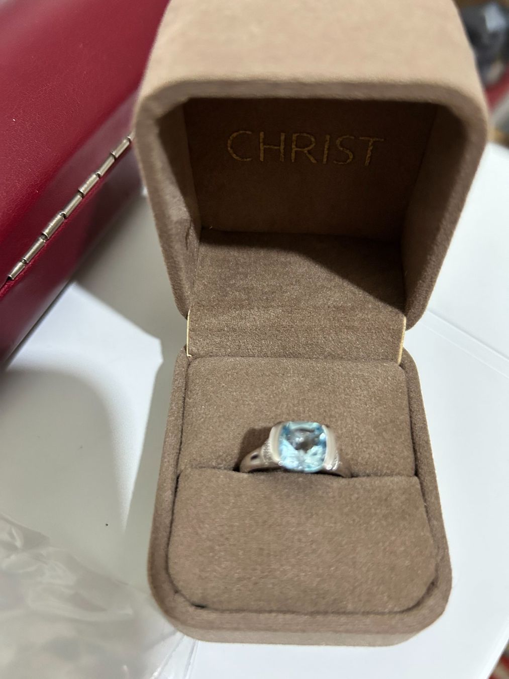 Christ Ringe: CHRIST Bella 18K WG Blautopas Ring 54 – Neu (gemäss Beschreibung) aus Itingen von bra_c7hw 5