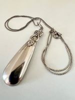 5,5 cm Tropfenform Silber Anhänger & feine Silber Kette