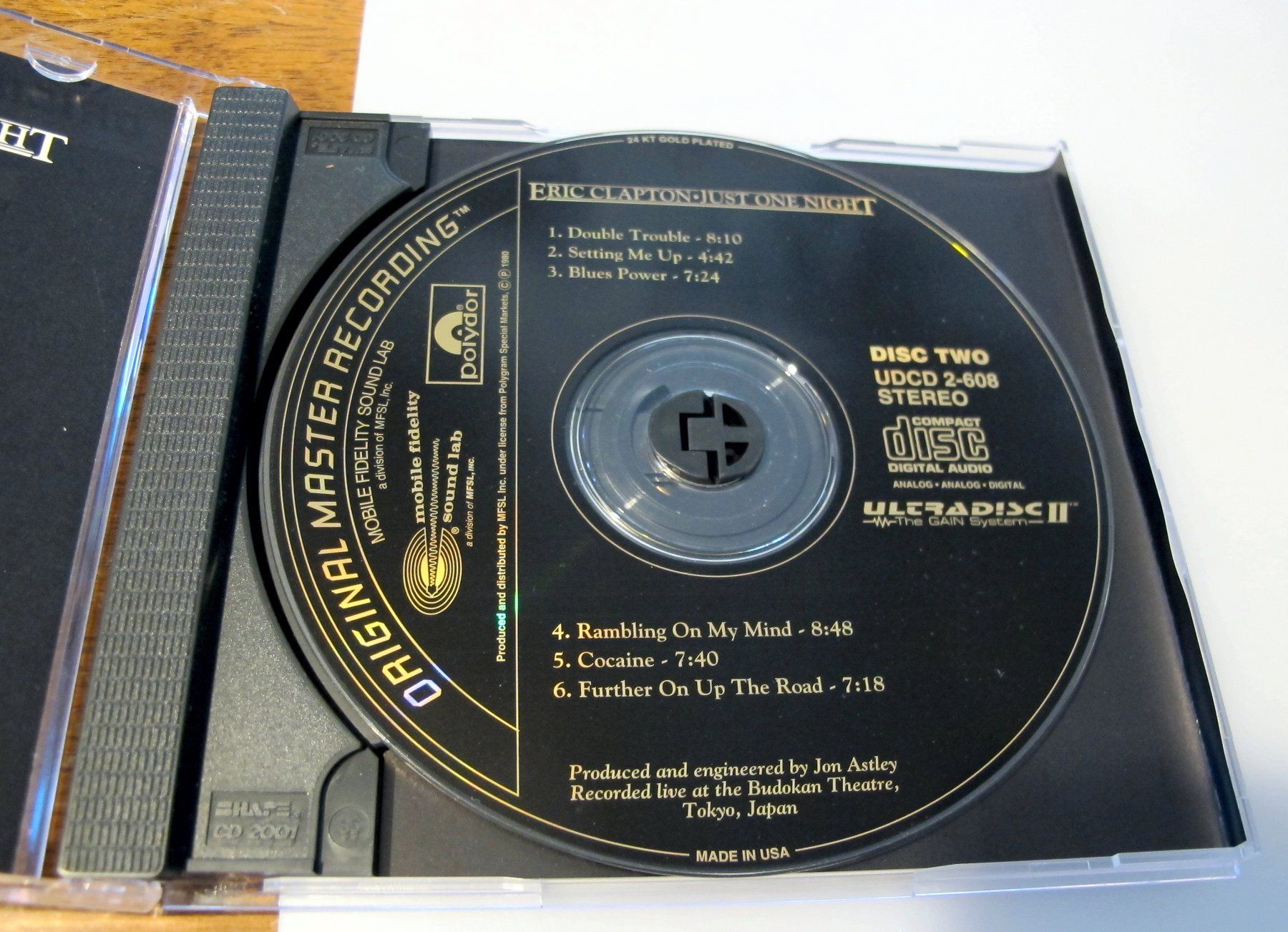 CD: Eric Clapton: Just One Night  Gold Doppel CD MFSL – Usato da Reinach AG venduto da Yaris6 4