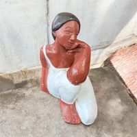 Figur mit Haiti Dame Skulptur