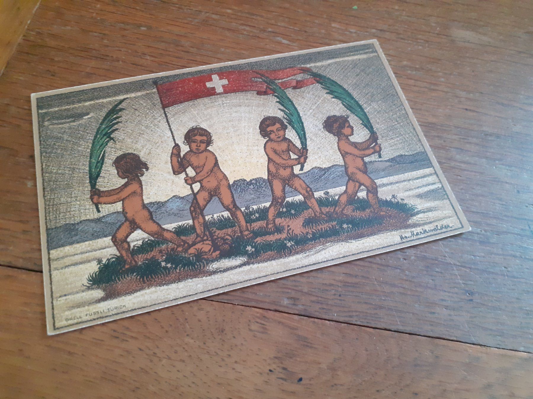 Ansichtskarten: HANS MARKWALDER - BUNDESFEIER POSTKARTE - 1916 – Gebraucht aus Winterthur von Ornyx7