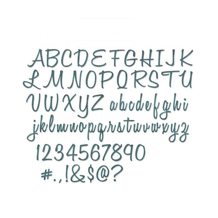 Schablonen: Sizzix Thinlits Die Cutting Set Alphabets & Numbers Scripts – Gebraucht aus Dietlikon von Kitaa 6
