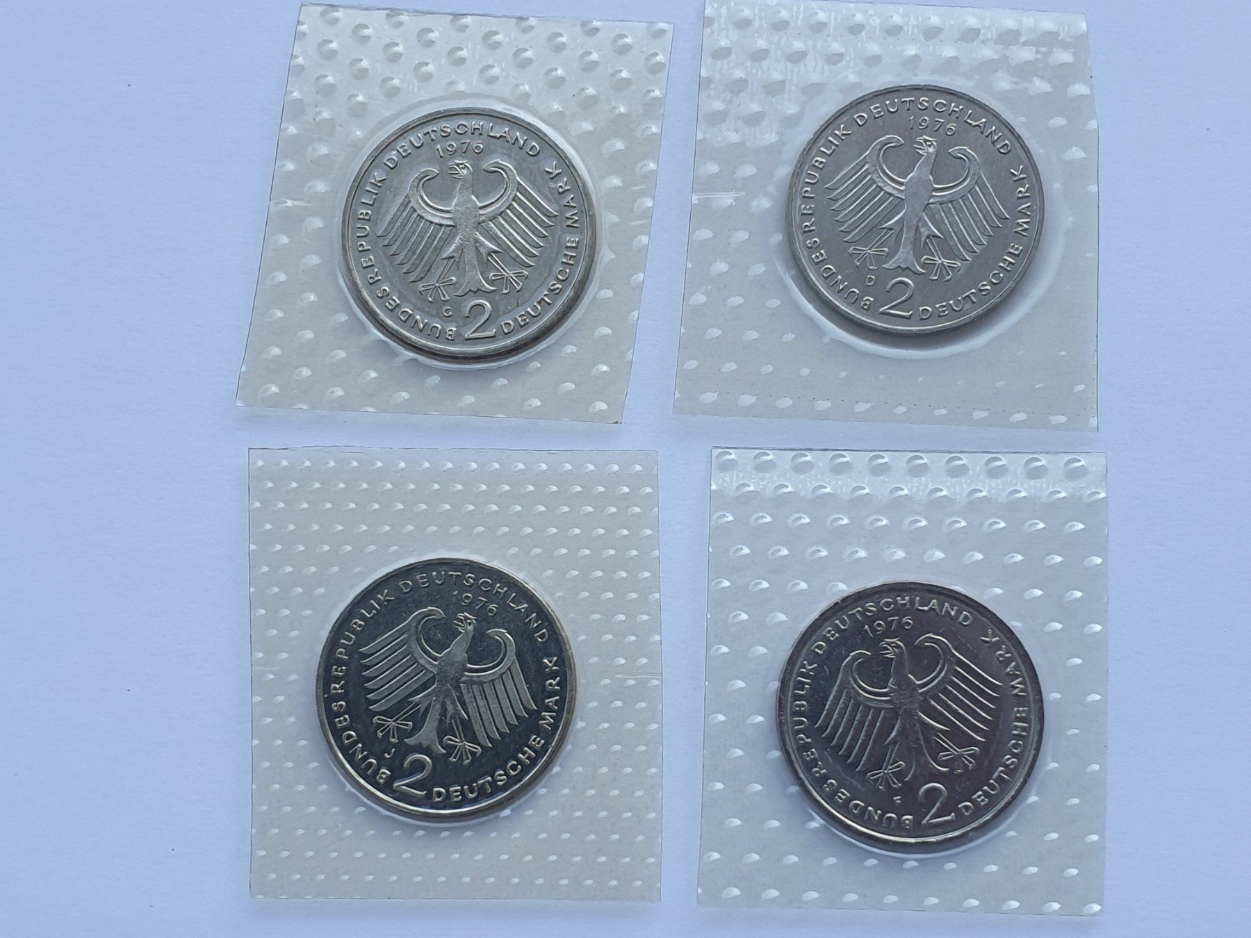 Tutti le monete: 2 DM 1976 Stgl D-F-G-J – Nuovo (secondo la descrizione) da Pravidondaz venduto da LVtik 1
