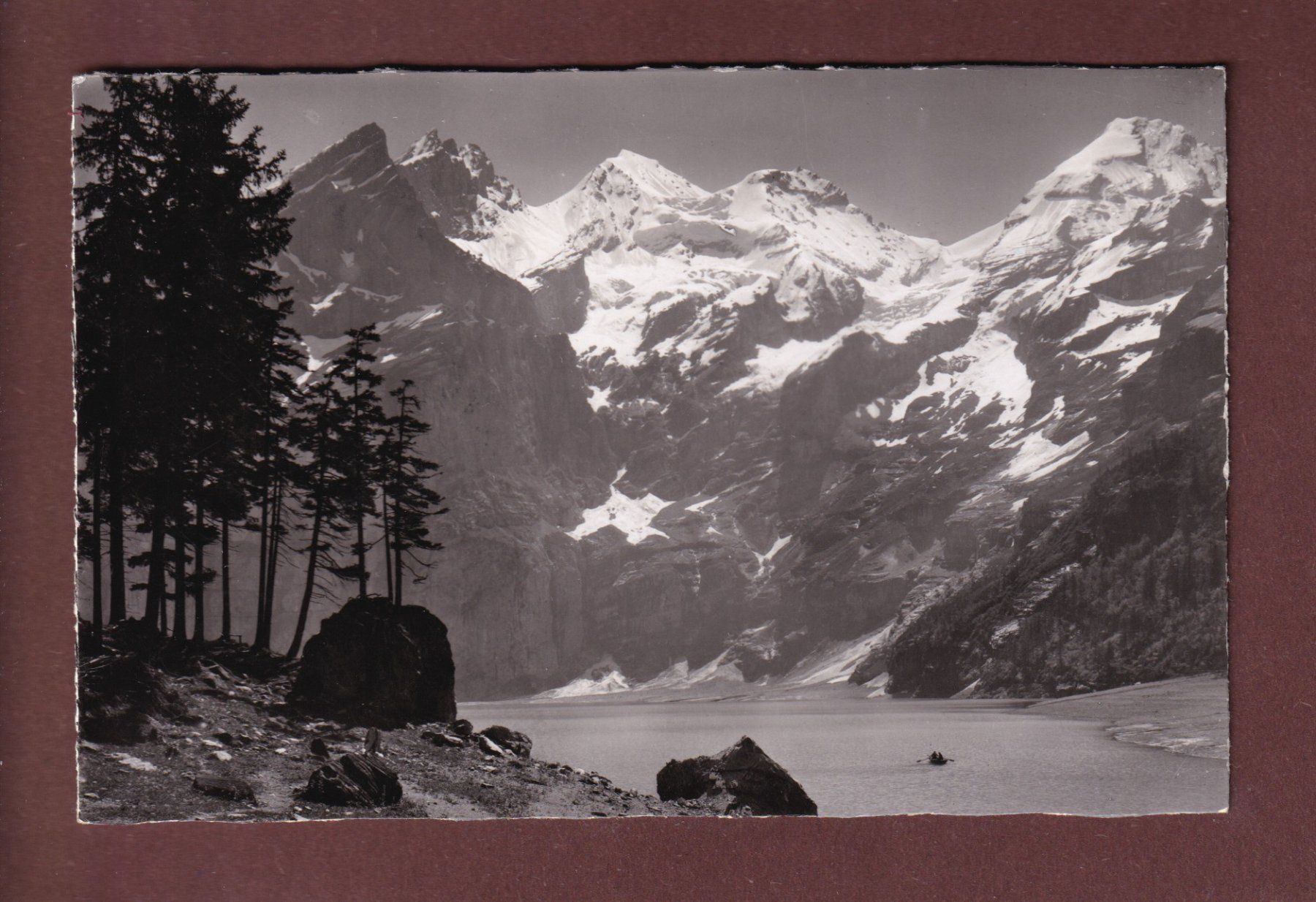 Cartoline postali: OESCHINENSEE - Blümlisalp - 1953 – Usato da Pully venduto da nicecards-shop