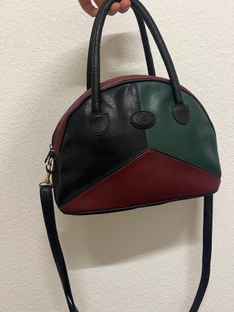 Sac à main en cuir vintage multicolore - STEFANO