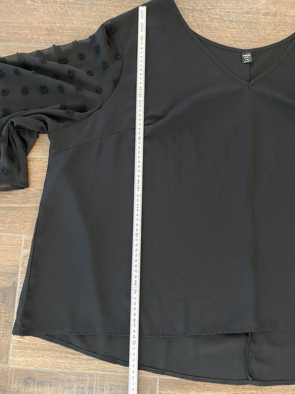 Shein Blusen: Bluse mit Trompetenärmel schwarz Gr. 56 / 58 / 60 – Gebraucht aus Pratteln von a23_j2gs 6