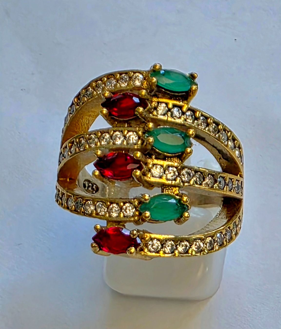 Ringe: Ring mit Granat und Smaragd Steinen 56 – Neu (gemäss Beschreibung) aus Zürich von benedikt12 6