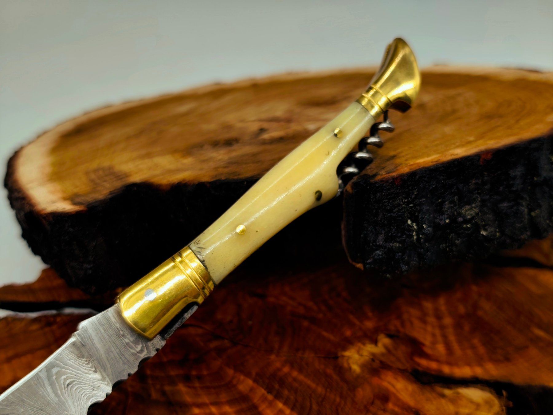Accessori: Laguiole Damast Messer Klappmesser echtes Damastmesser – Nuovo e nell'imballaggio originale da Arlesheim venduto da Premius_1 5