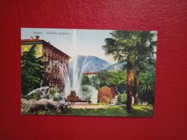Ak Color antik 1915 Lugano Tessin Giardino Pubblico Fontana