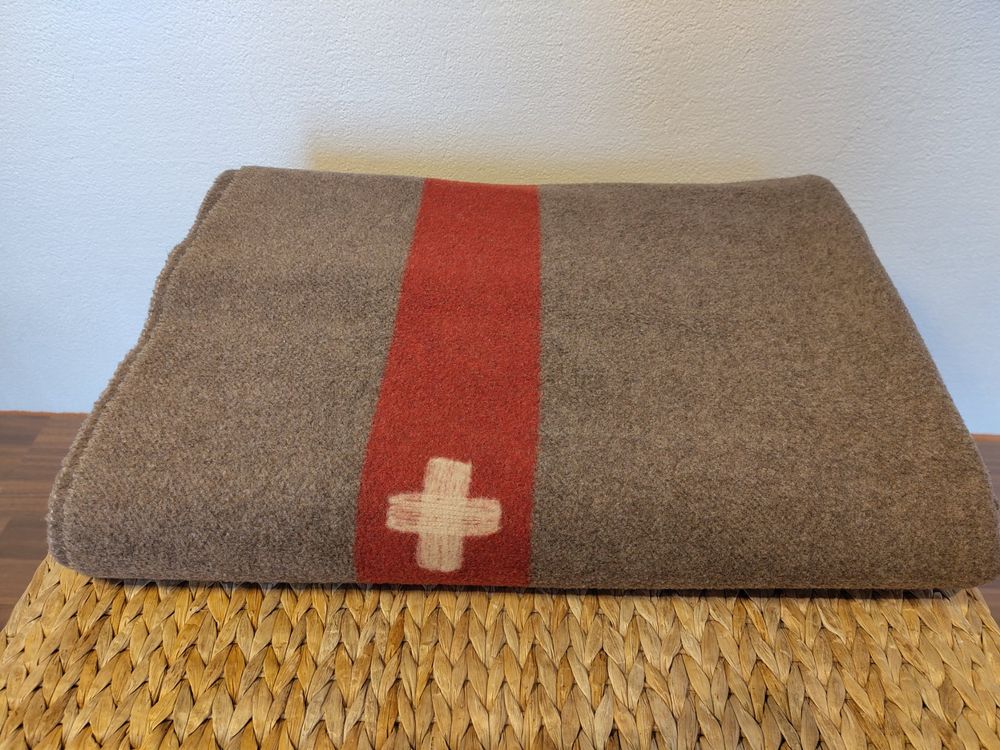 Schweizer Armee Militär Wolldecke Original Mit Plombe | Kaufen Auf