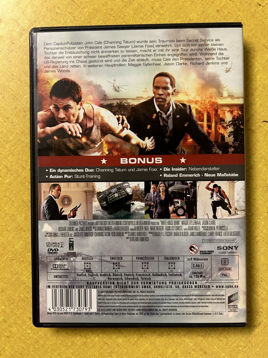Tutti i DVDs: White House Down DVD - Action mit Channing Tatum & Fox! – Usato da Lanzenhäusern venduto da vic63 1