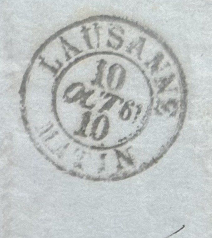 Tutti i francobolli: FALTBRIEF 2 STRUBEL LAUSANNE 1861 – Usato da Ostermundigen venduto da Heavenmaus75 4