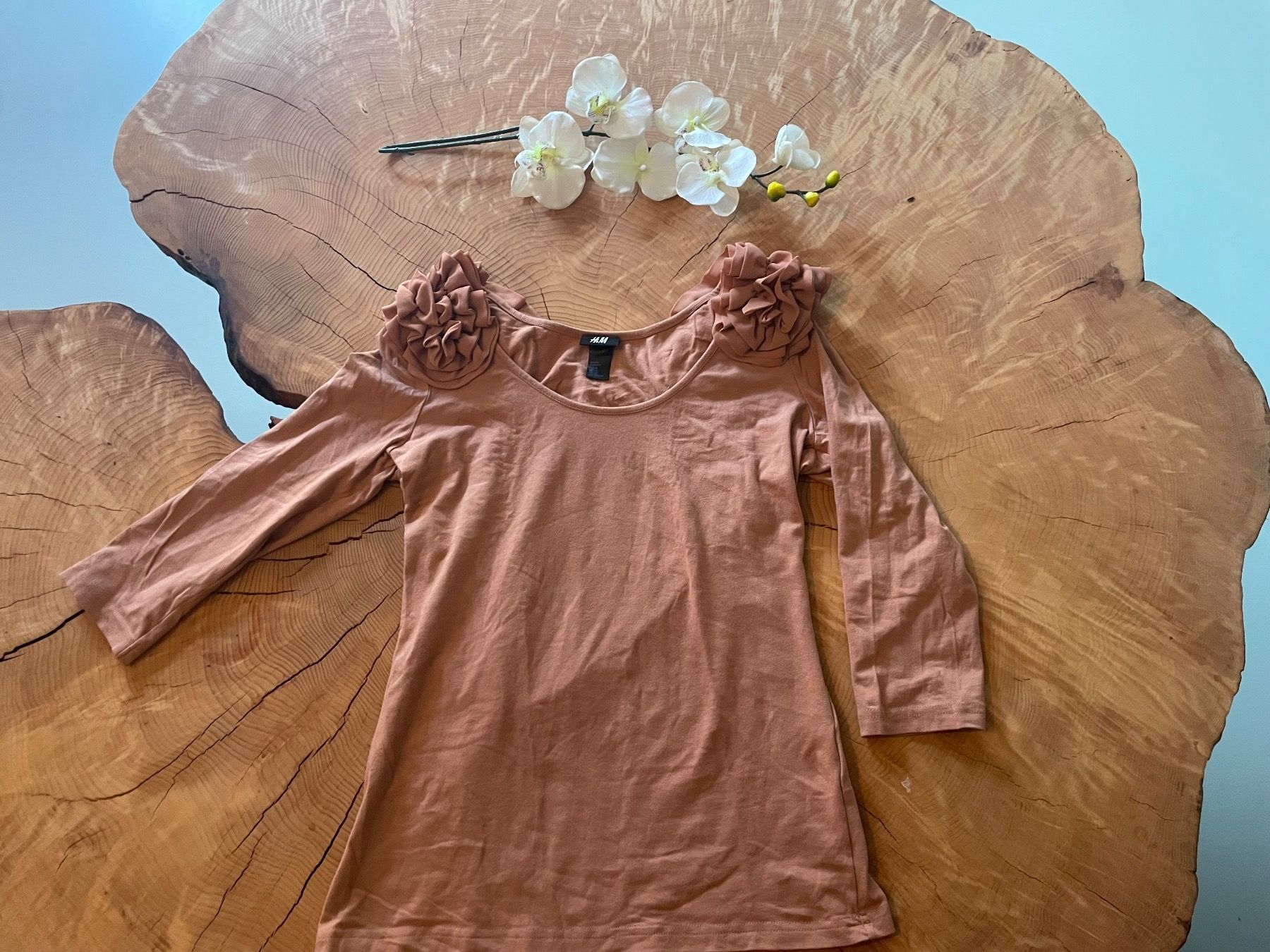H&M Tops: Puderrosa Langarmtop/-pullover mit Schulterpolstern Gr. M – D'occasion à Zürich par AnnaSa 4