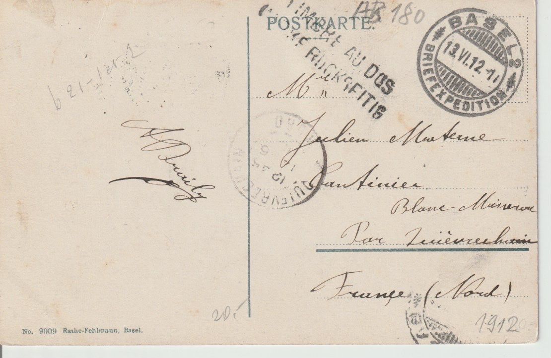 Cartoline postali: AB 180 Basel, St. Jakobsdenkmal, 1912 – Nuovo (secondo la descrizione) da Freienbach venduto da Bhaltis 1