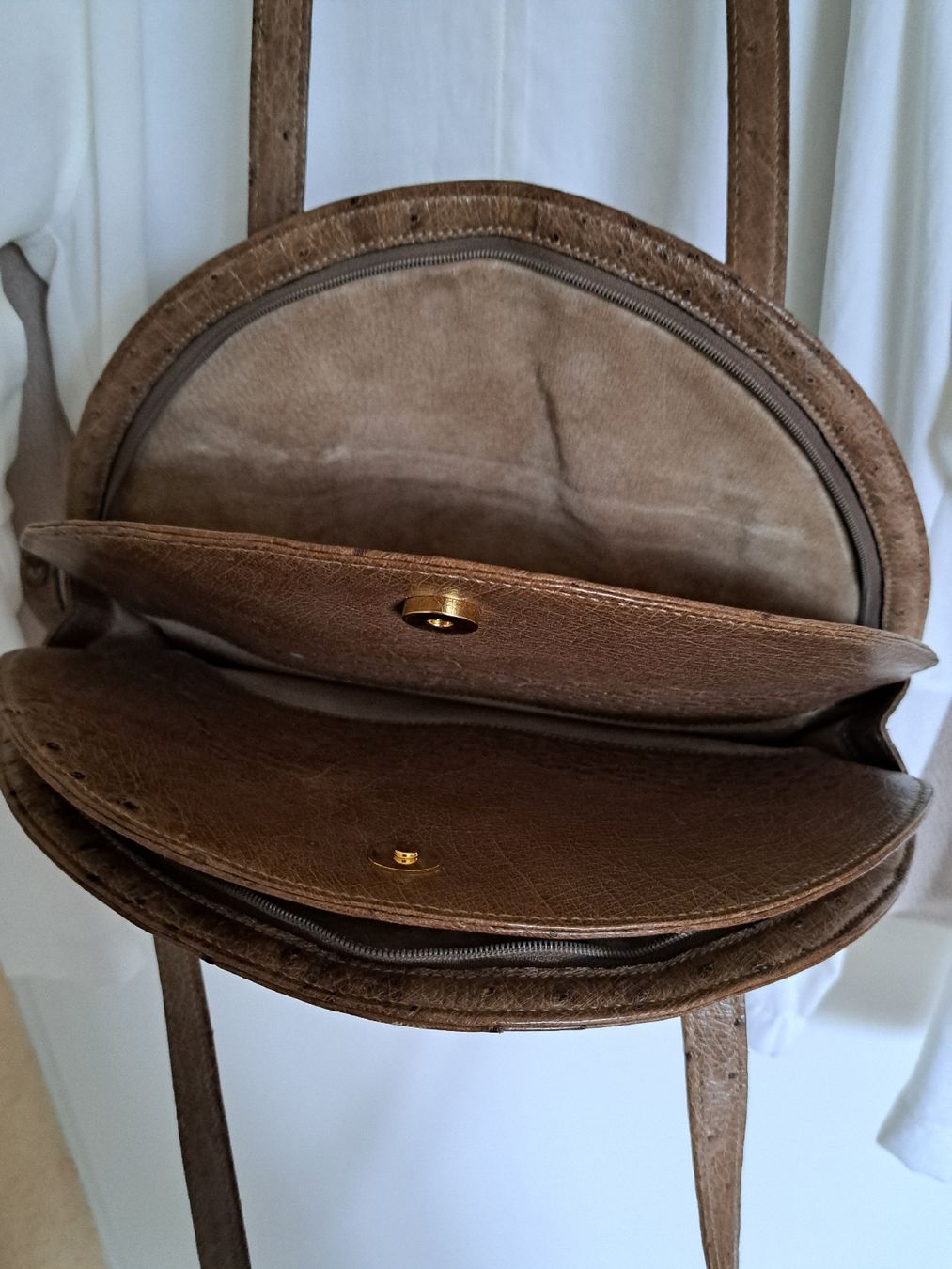 Borse da donna: Straussenleder Tasche Vintage  Braun – Usato da Zufikon venduto da Dysundas 1