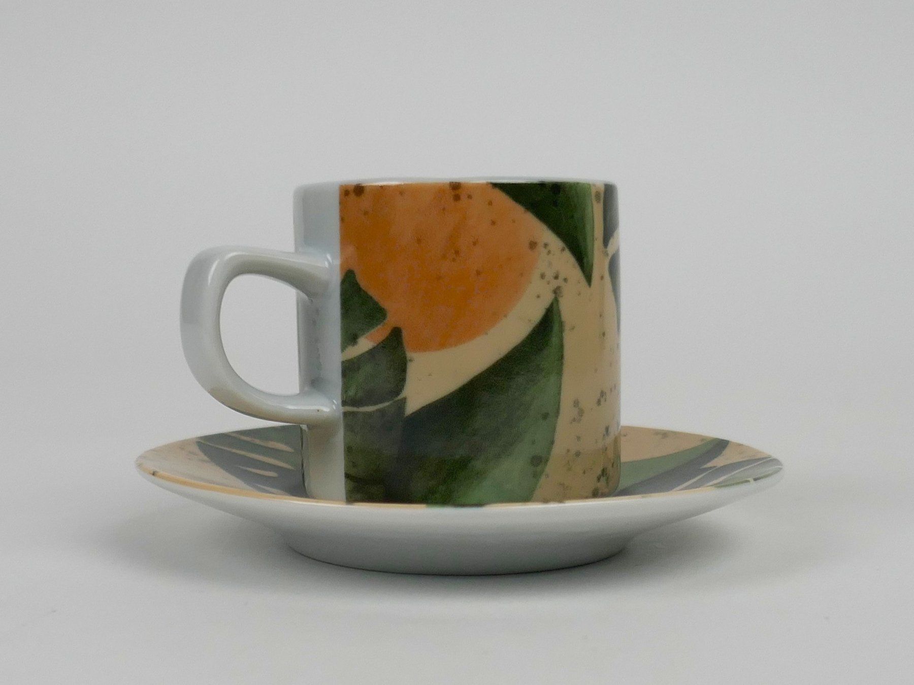 Pfister Tassen: Mini-Tasse mit Unterteller "Monstera" – Gebraucht aus Urtenen-Schönbühl von Restwert_Schoenbuehl 1