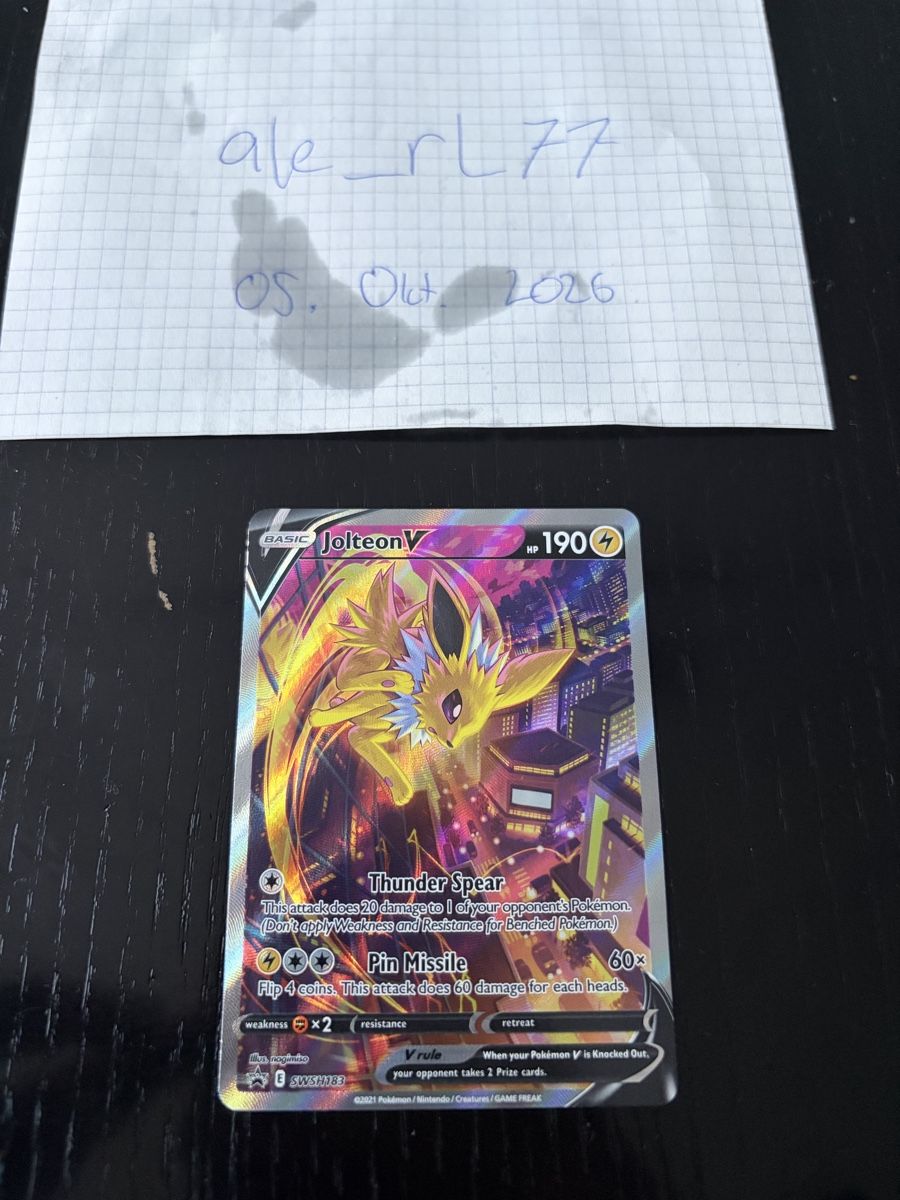 Pokémon Carte collezionabili: Jolteon V #SWSH183 ab 1Fr – Nuovo (secondo la descrizione) da Cham venduto da ale_rl77