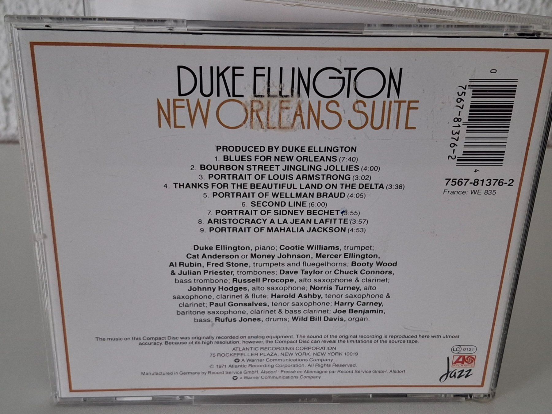 CD: CD Duke Ellington  - New Orleans Suite – Usato da Aarberg venduto da Jackup1 1
