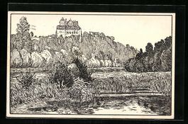 Wildegg an der Aare, Flusspartie mit Geb