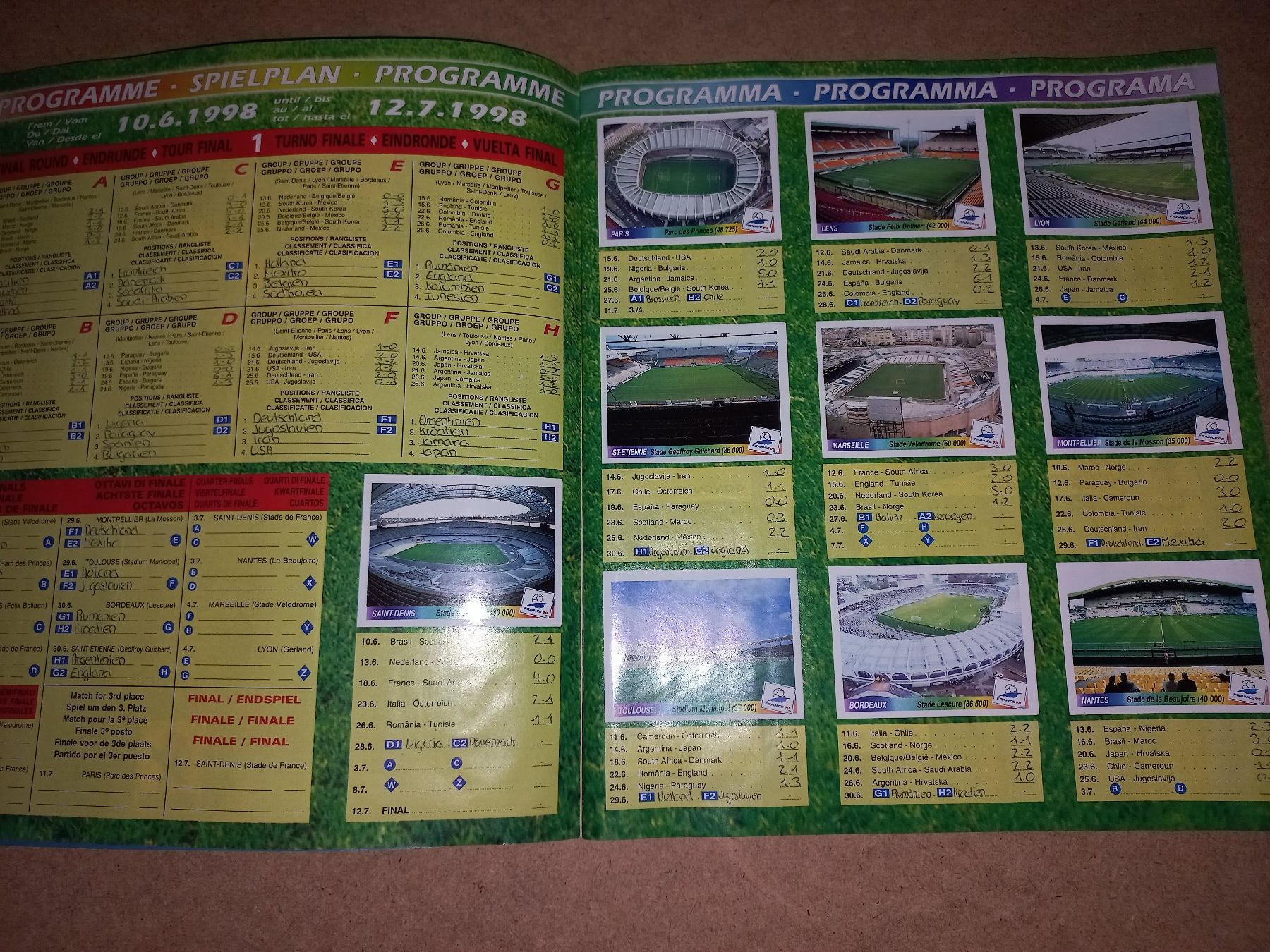 Panini Carte collezionabili: Panini Album Frankreich 1998 – Usato da Brügglen venduto da hokuspokus04 1