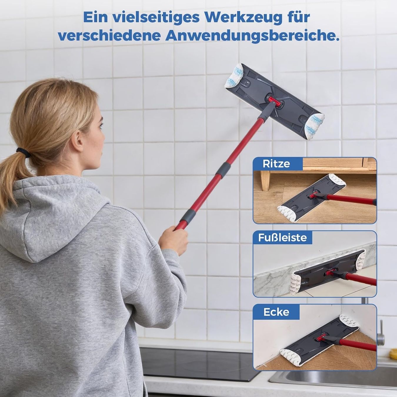 Altro per la casa: Vileda H2PrO Ersatzbezug 4er Set Mikrofaser – Nuovo e nell'imballaggio originale da Suhr venduto da SchnapperCH 6
