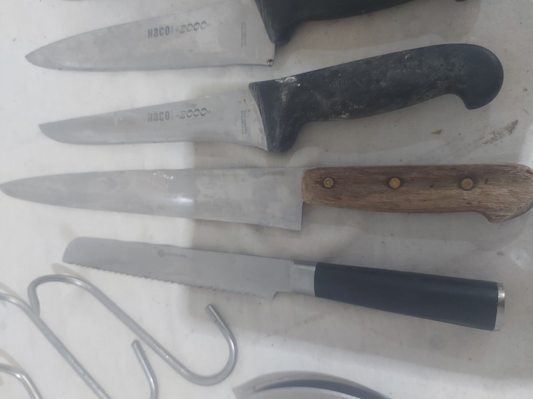 Coltelli da cucina: Profi-Fleischermesser-Set, 10-teilig , mit Tranchiergabel ; – Usato da Rheinau venduto da profitronic.shop 3