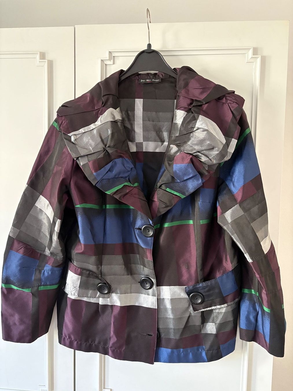 Jacken: Jacke "Jean Marc Philippe" bun, glänzend - Gr. 44/46 – Gebraucht aus Pratteln von sexty-nine-69